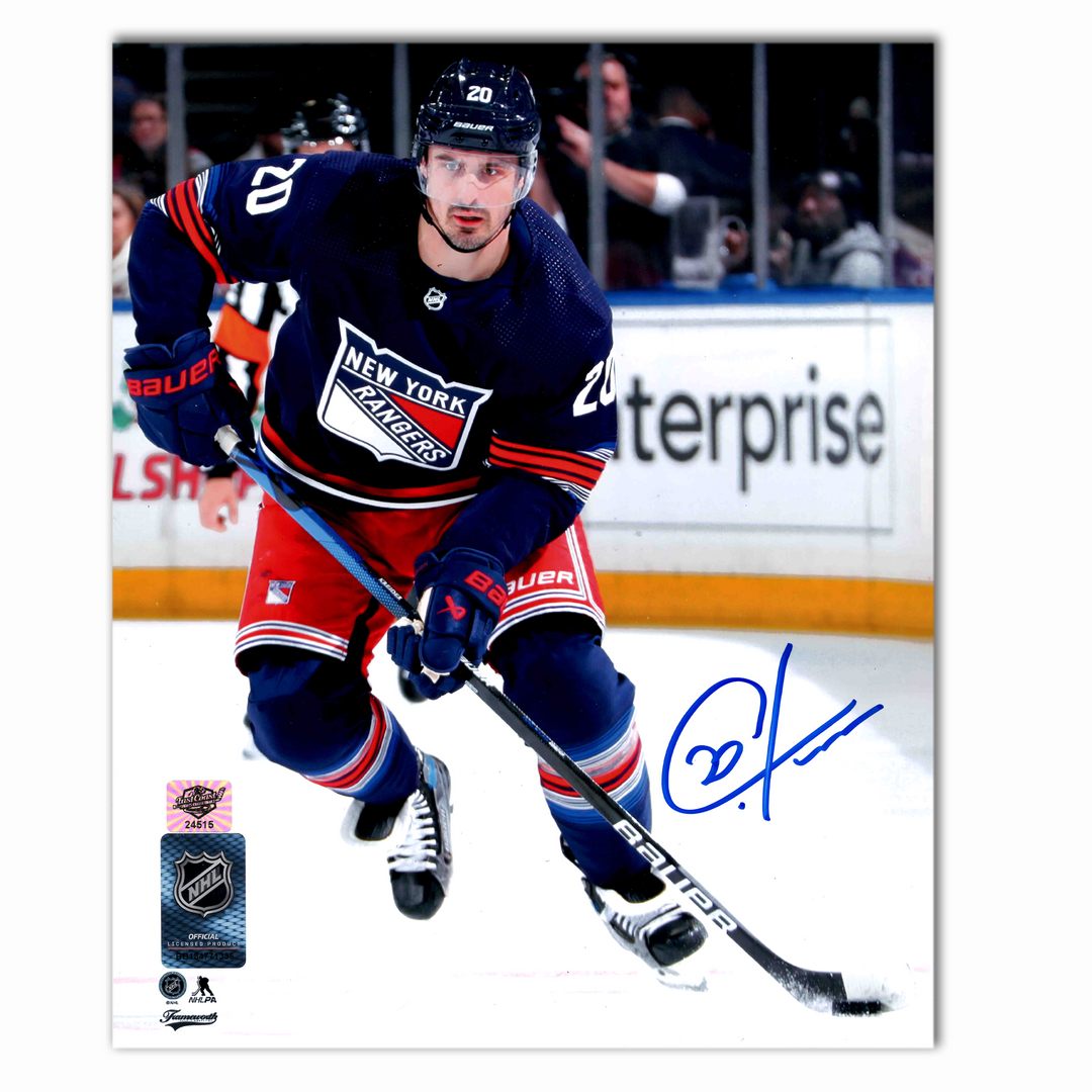 Chris Kreider Autographed New York Rangers Alternate 8x10 Photo