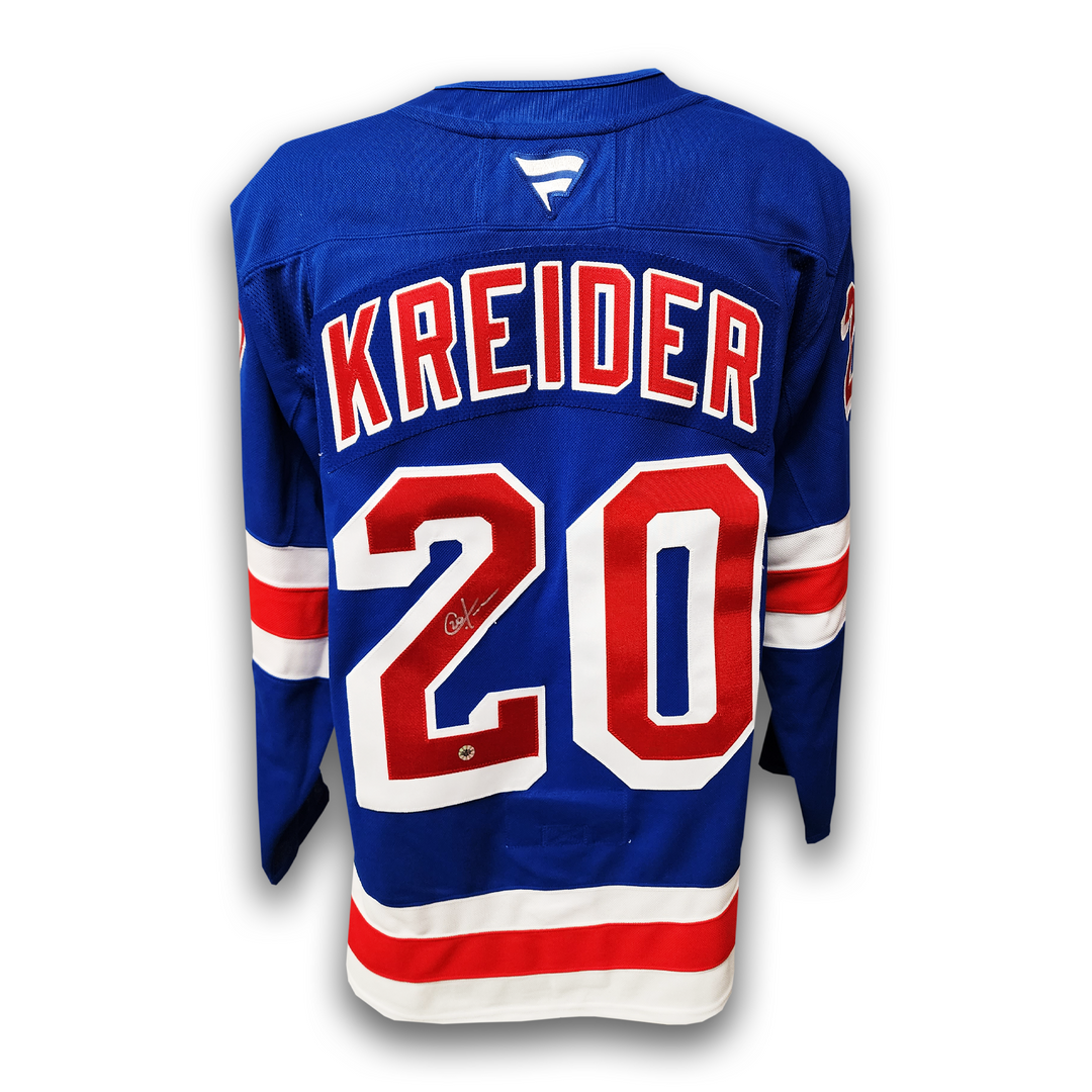 Chris Kreider Autographed New York Rangers Home Fanatics Premium Jersey