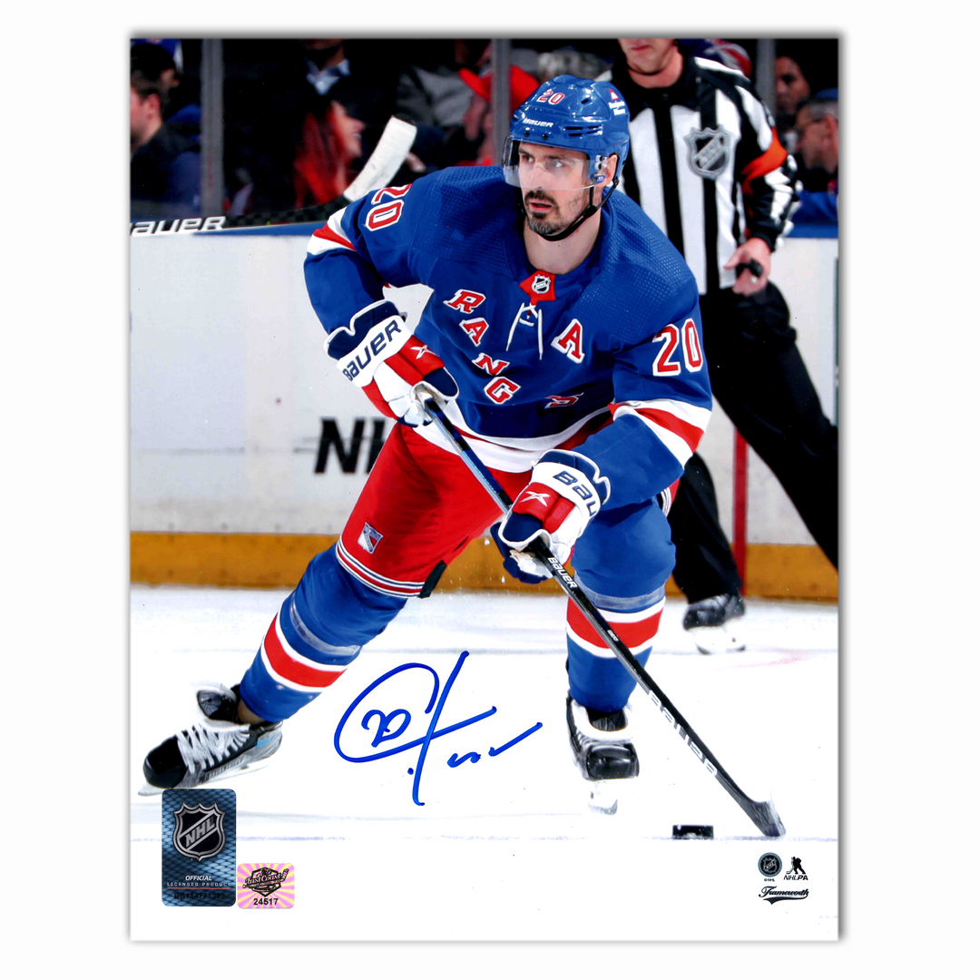 Chris Kreider Autographed New York Rangers Home 8x10 Photo