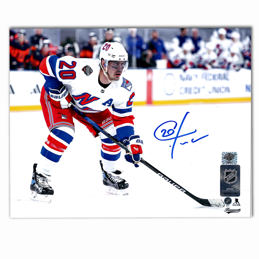 Chris Kreider Autographed New York Rangers Stadium 8x10 Photo