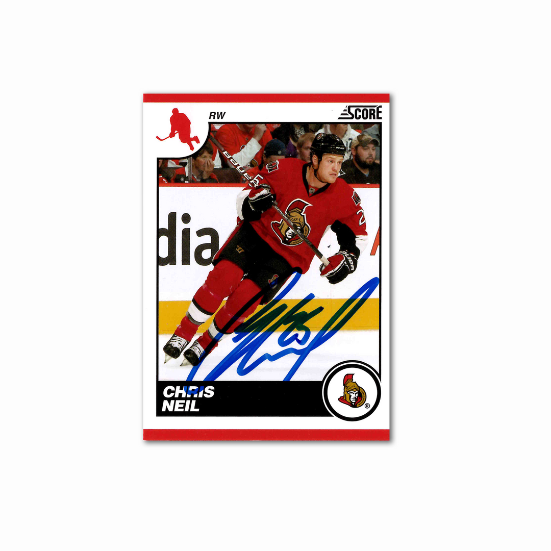 Chris Neil Autographed 2010-11 Score Ottawa Senators #340