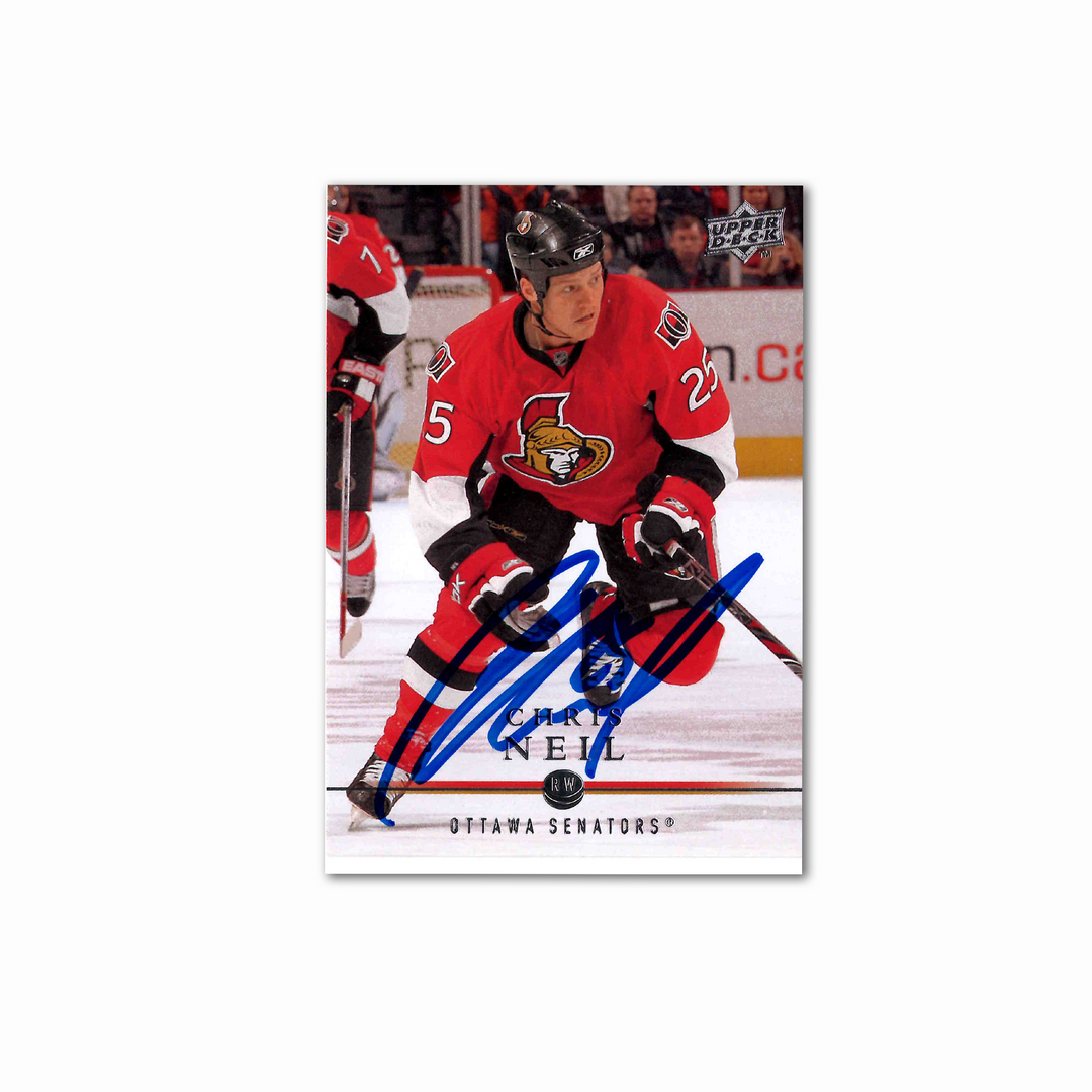 Chris Neil Autographed 2008-09 Upper Deck Ottawa Senators #68