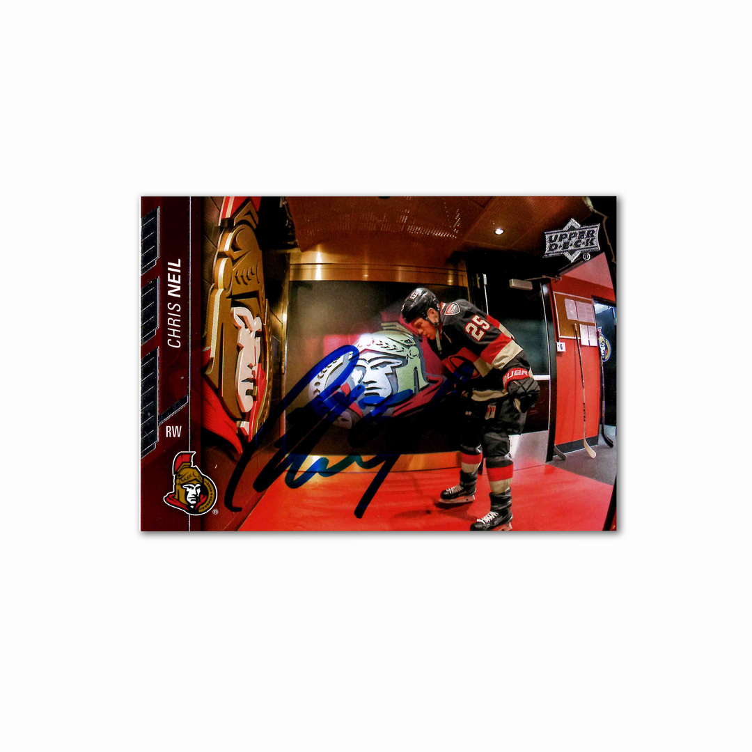 Chris Neil Autographed 2015-16 Upper Deck #386 Ottawa Senators