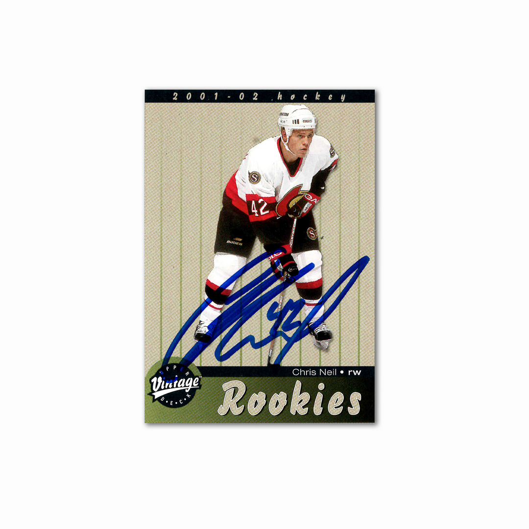 Chris Neil Autographed 2001-02 Upper Deck Vintage Rookie #291