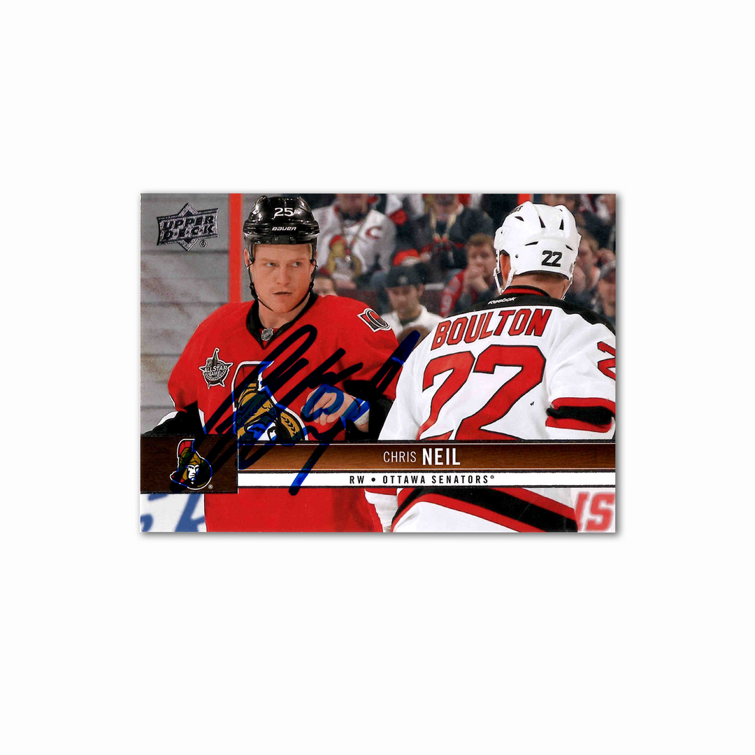 Chris Neil Autographed 2012-13 Upper Deck Ottawa Senators #131