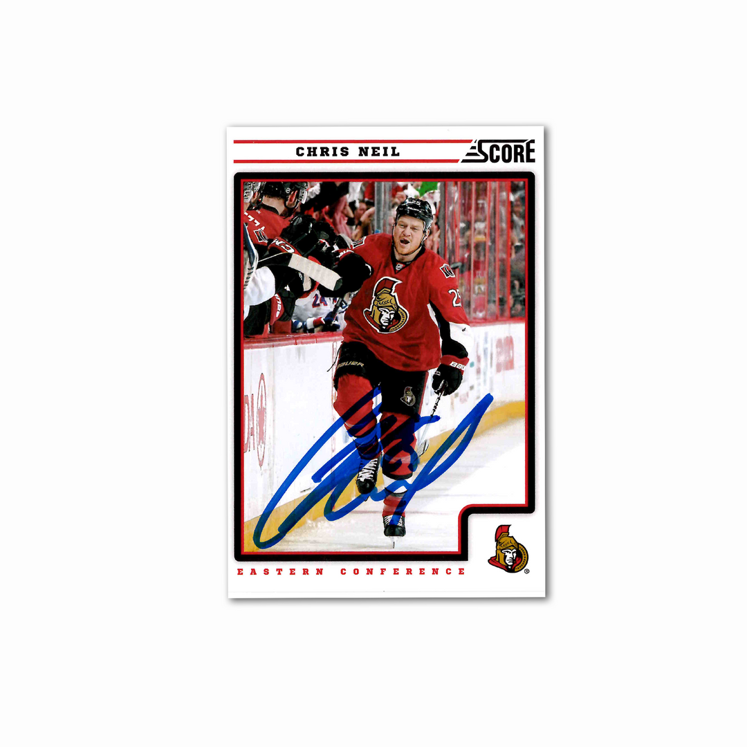 Chris Neil Autographed 2012-13 Score Ottawa Senators #338