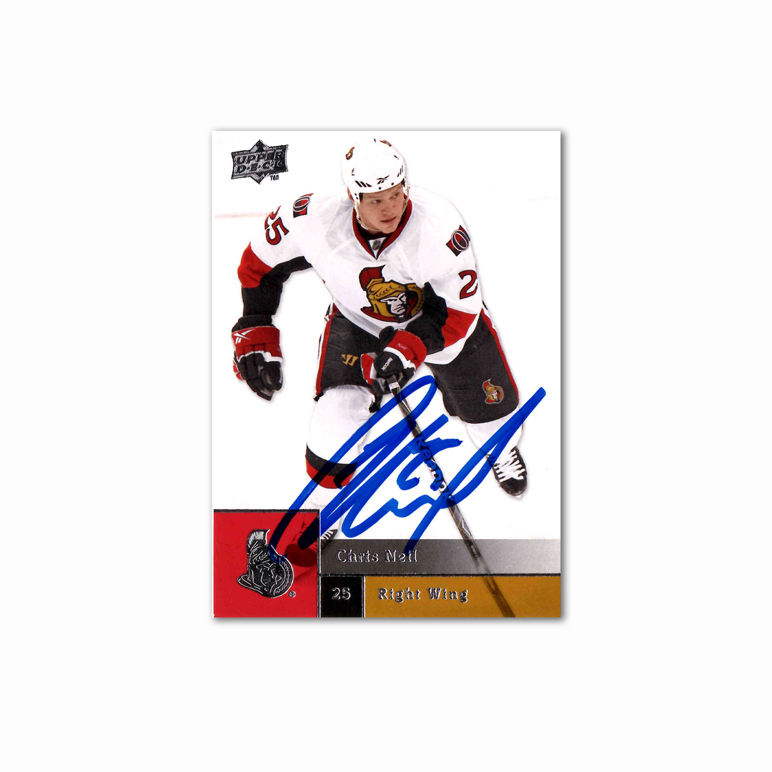 Chris Neil Autographed 2009-10 Upper Deck Ottawa Senators #274