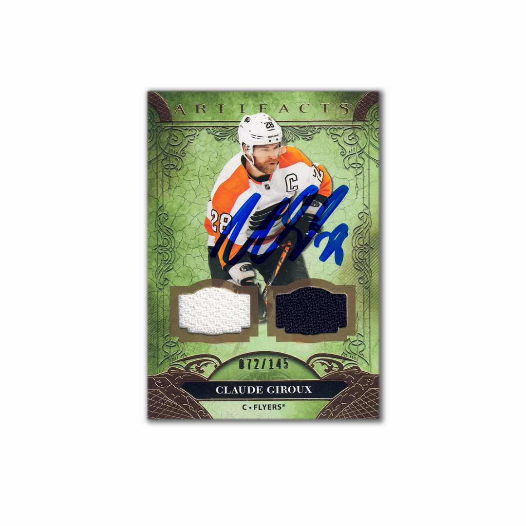 2020-21 UD Artifacts Jersey #131 CLAUDE GIROUX Autographed Card - #145