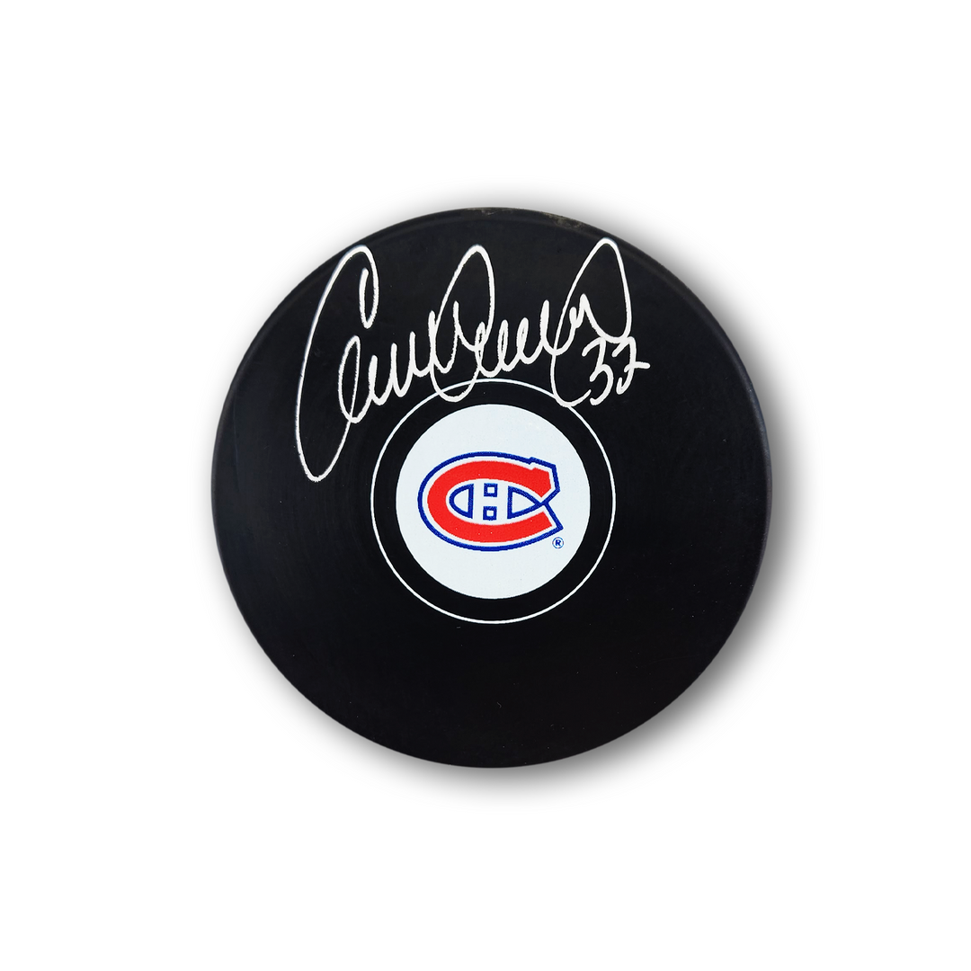 Claude Lemieux Autographed Montreal Canadiens Hockey Puck