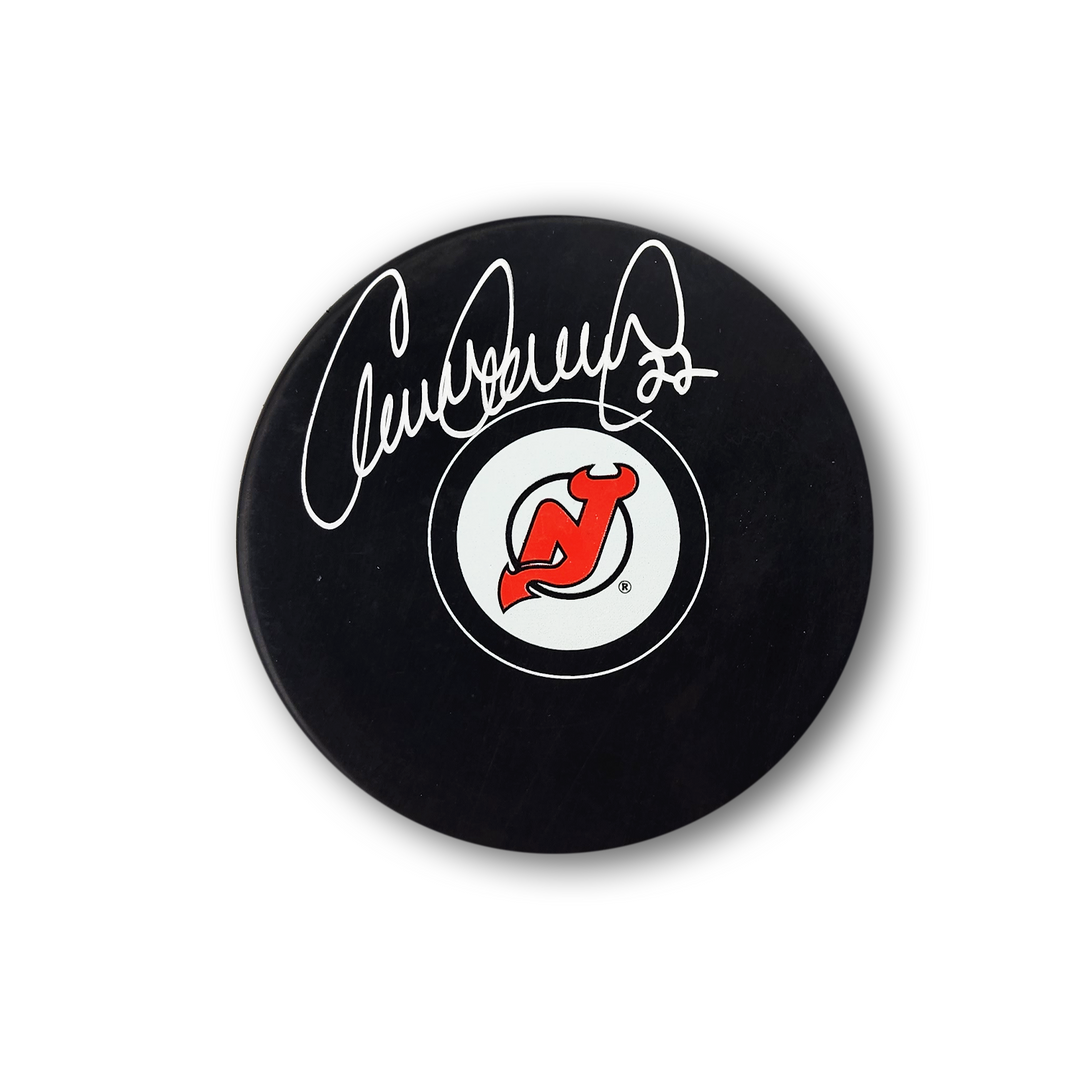 Claude Lemieux Autographed New Jersey Devils Hockey Puck