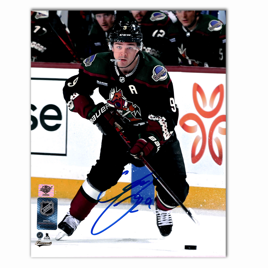 Clayton Keller Autographed Arizona Coyotes Home 8x10 Photo