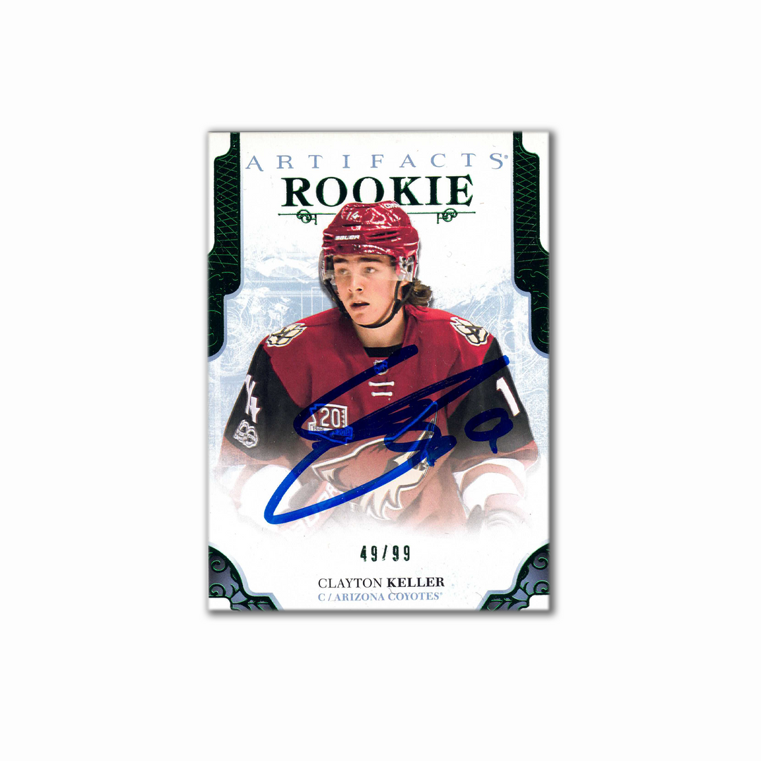2017-18 UD Rookie Artifacts #179 CLAYTON KELLER Autographed Rookie Card - #99