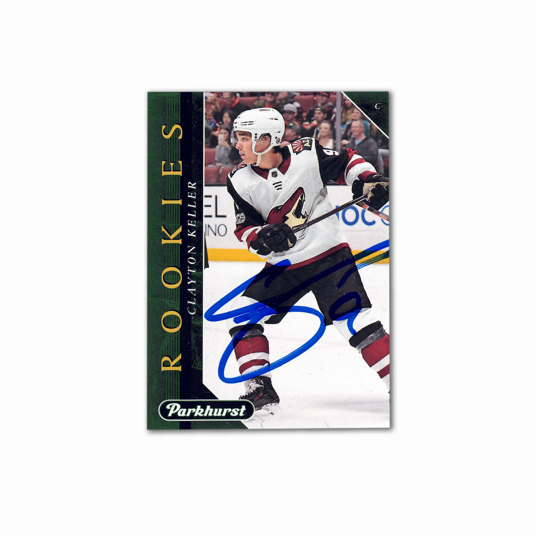 2017-18 UD Parkhurst Rookies Emerald #PR-1 CLAYTON KELLER Autographed Rookie Card