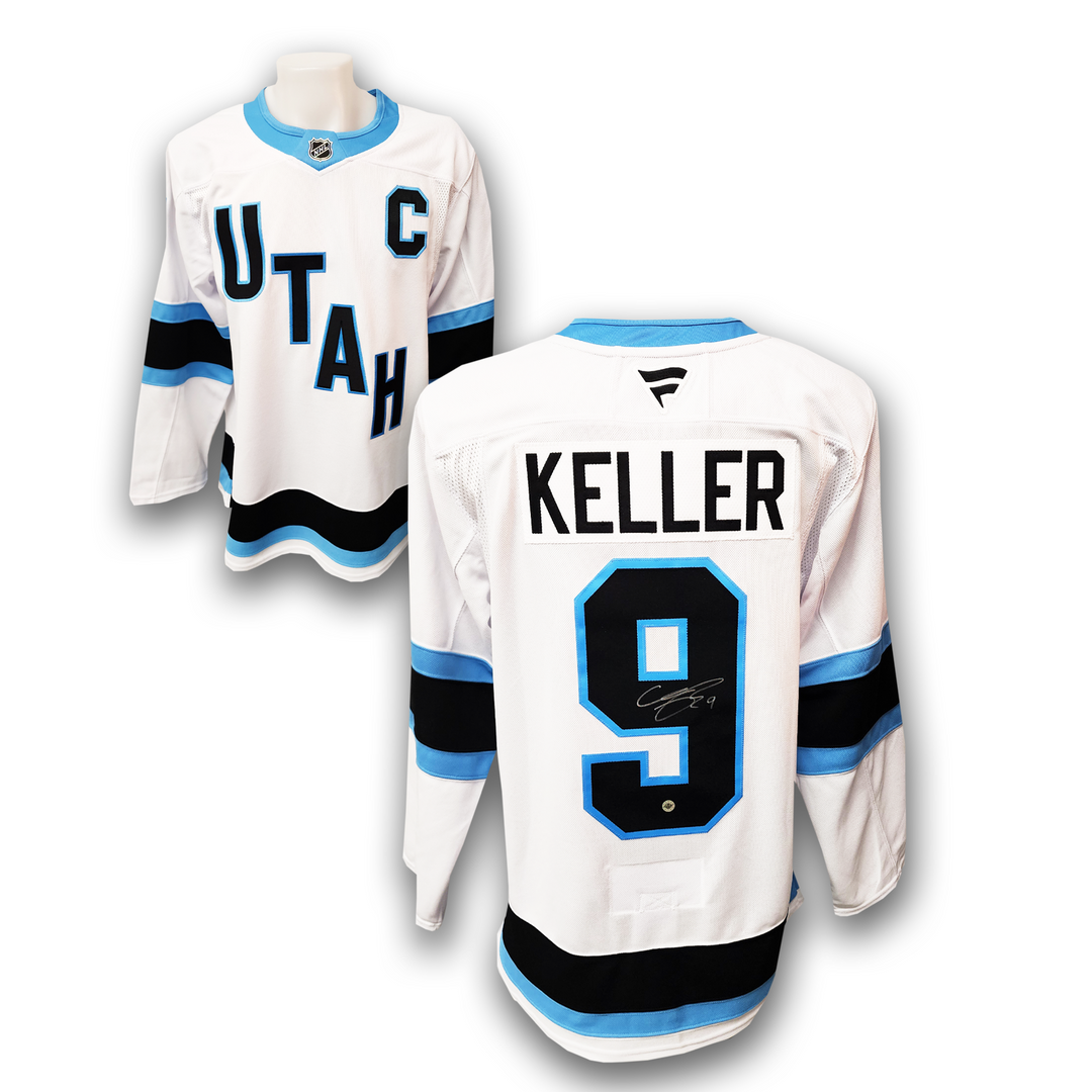 Clayton Keller Autographed Utah Hockey Club Away Fanatics Premium Jersey