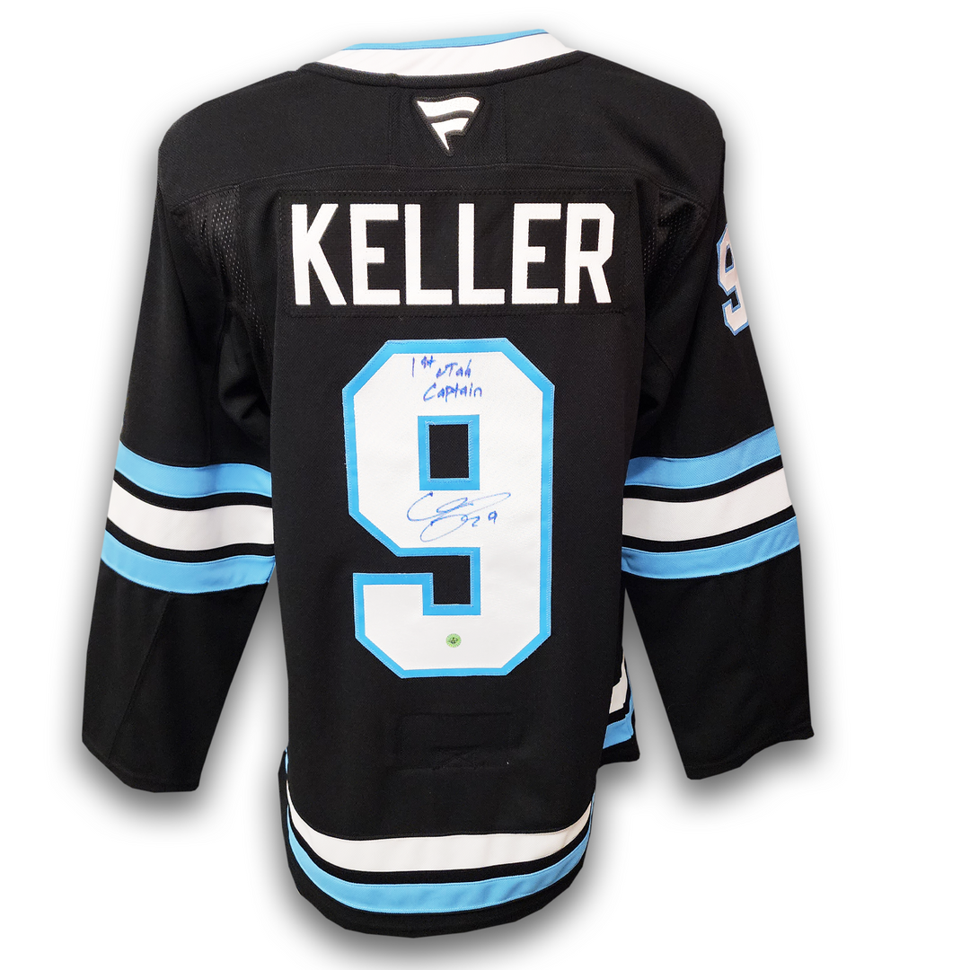 Clayton Keller Autographed Utah Hockey Club Home Fanatics Premium Jersey Inscribed 1st Captain