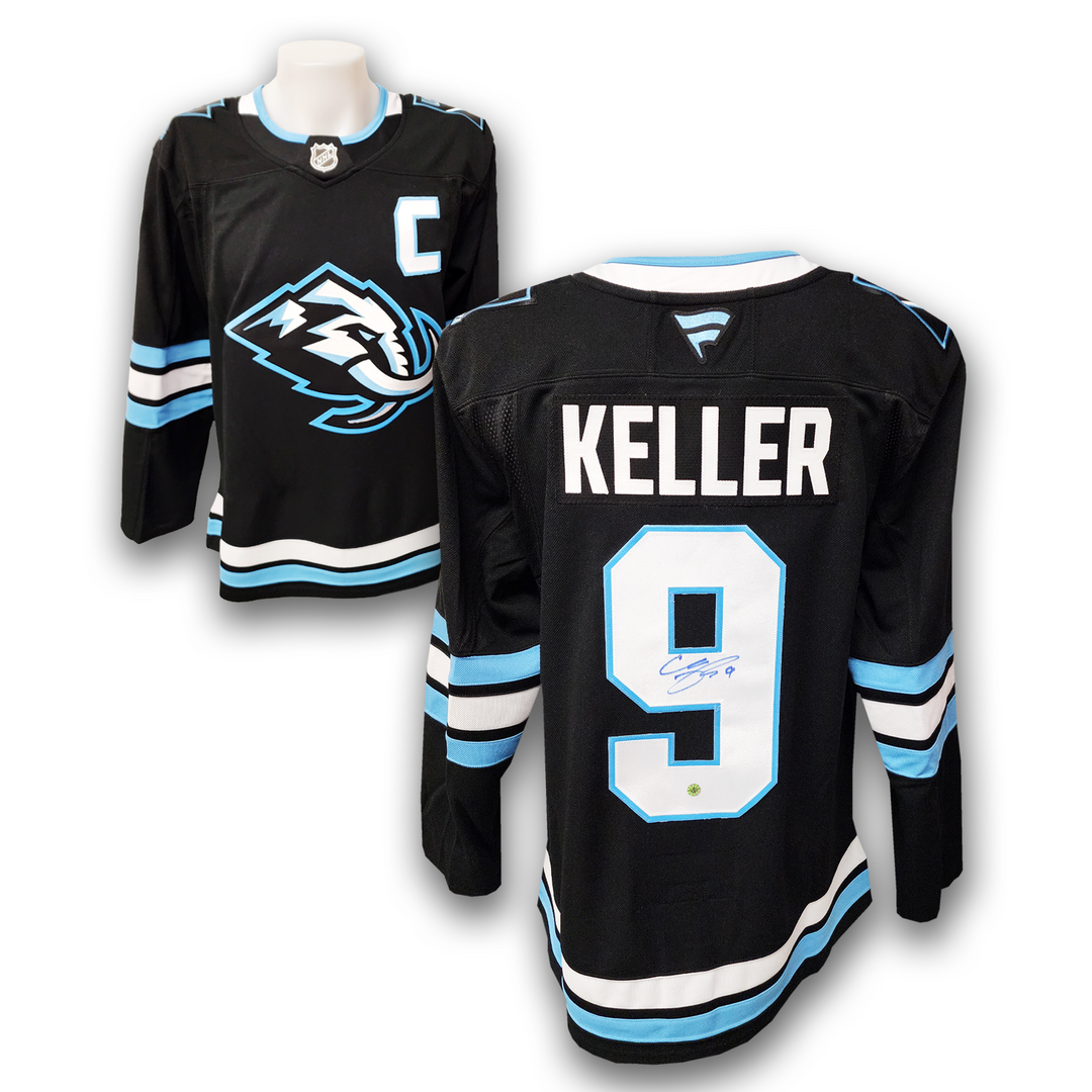 Clayton Keller Autographed Utah Mammoth Home Fanatics Premium Jersey