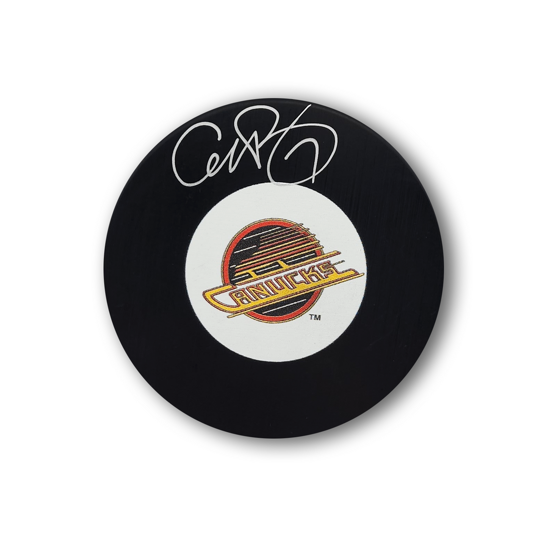 Cliff Ronning Autographed Vancouver Canucks Hockey Puck