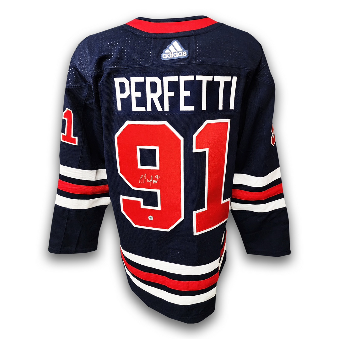 Cole Perfetti Autographed Winnipeg Jets Alternate Adidas Jersey