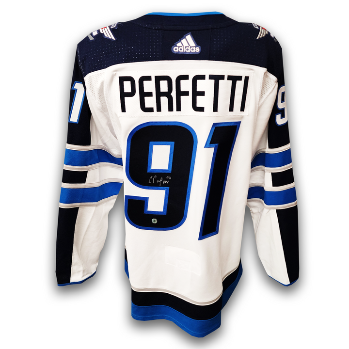 Cole Perfetti Autographed Winnipeg Jets Away Adidas Jersey