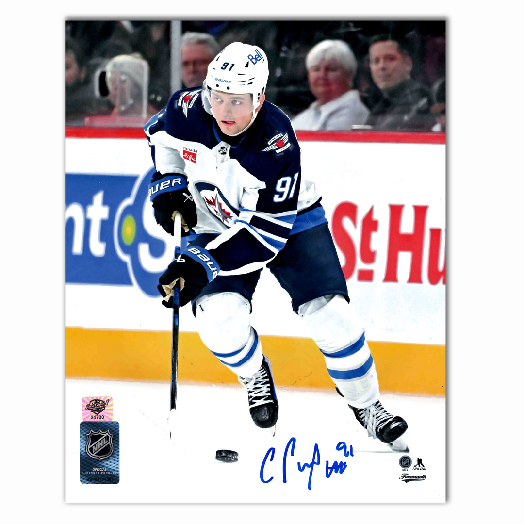 Cole Perfetti Autographed Winnipeg Jets Away 8x10 Photo