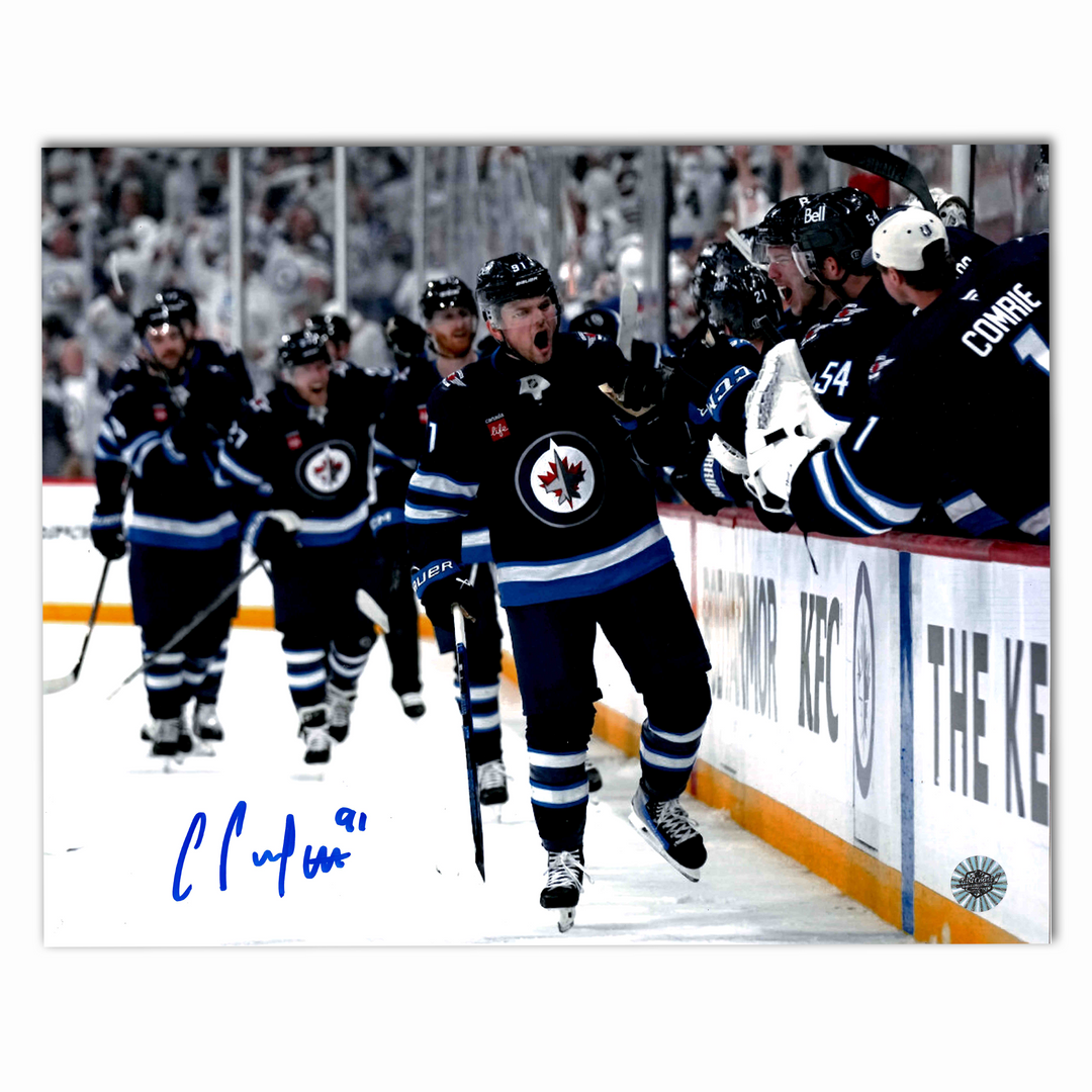 Cole Perfetti Autographed Winnipeg Jets Game Winning Goal 8x10 Photo