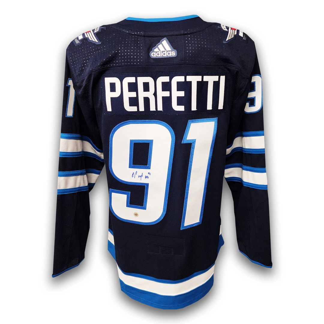 Cole Perfetti Autographed Winnipeg Jets Home Adidas Jersey