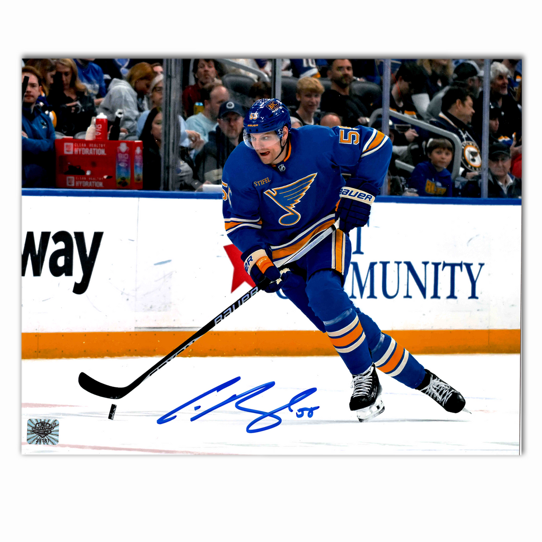 Colton Parayko Autographed St. Louis Blues Alternate 8x10 Horizontal Photo