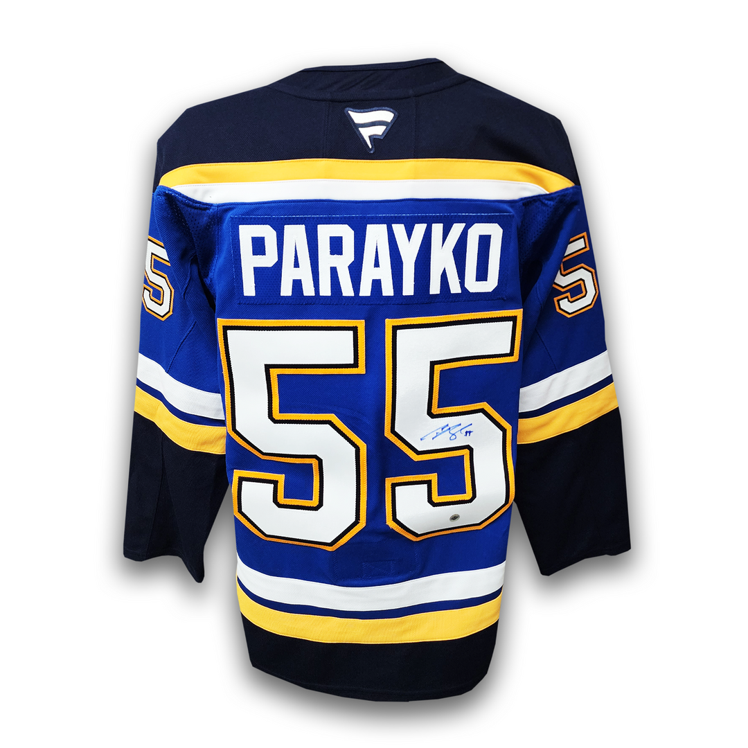Colton Parayko Autographed St. Louis Blues Home Fanatics Premium Jersey