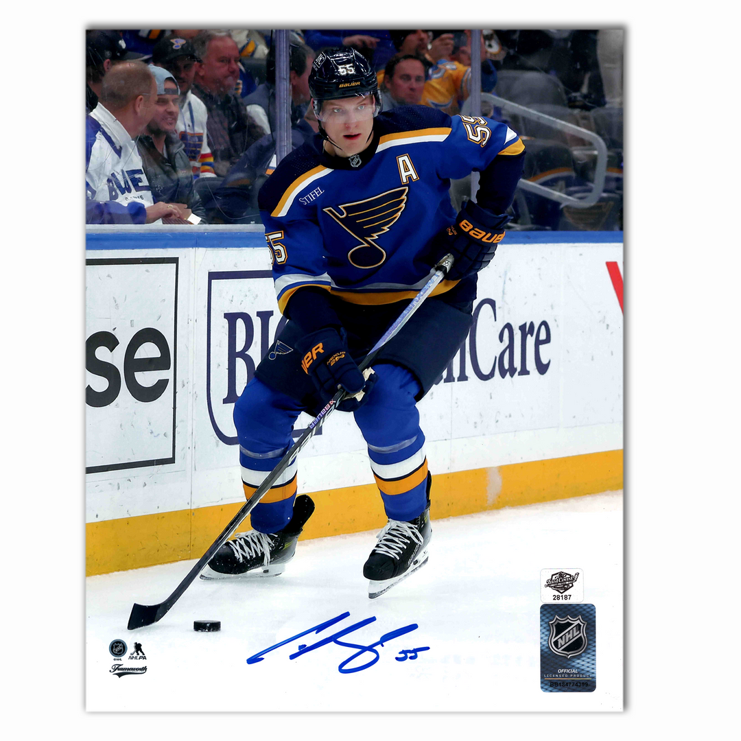 Colton Parayko Autographed St. Louis Blues Home 8x10 Photo