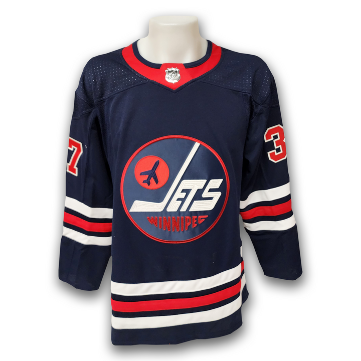 Connor Hellebuyck Autographed Winnipeg Jets Alternate Adidas Jersey