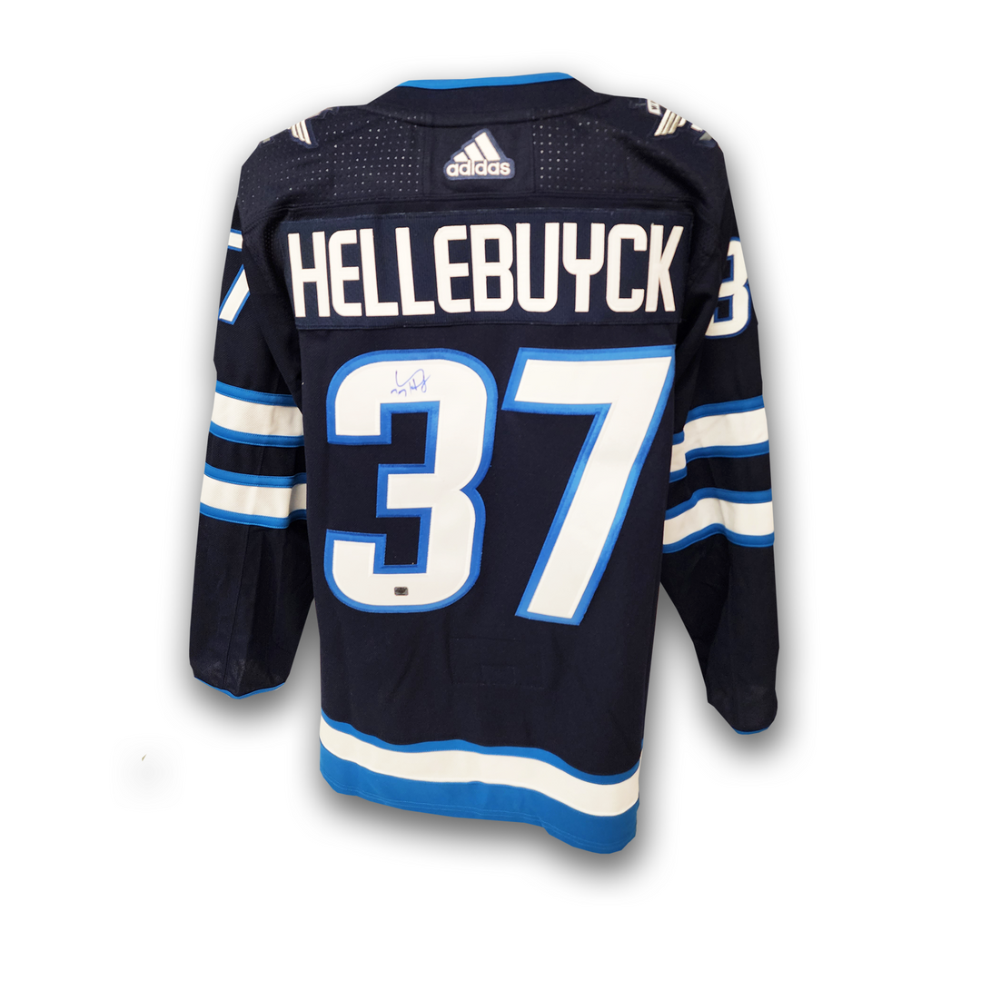 Connor Hellebuyck Winnipeg Jets Autographed Adidas Authentic Jersey