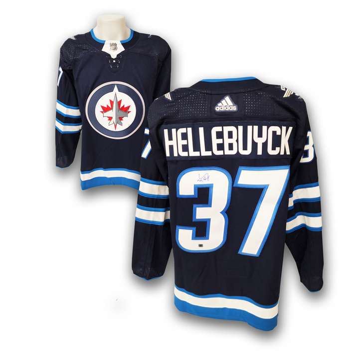Connor Hellebuyck Winnipeg Jets Autographed Adidas Authentic Jersey