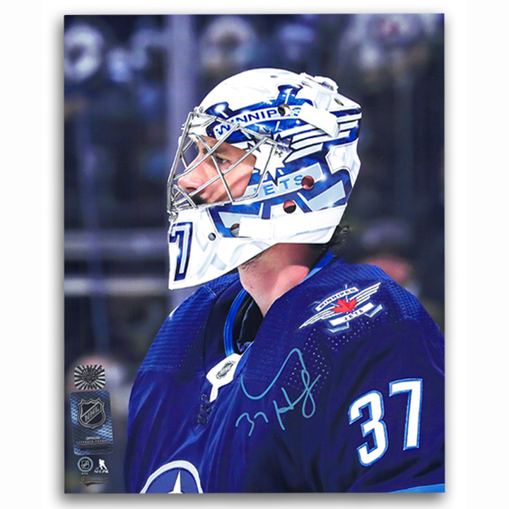 Connor Hellebuyck Winnipeg Jets Autographed Close Up 8x10 Photo
