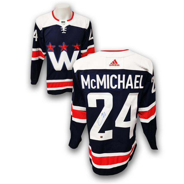 Connor McMichael Autographed Washington Capitals Alternate Adidas Jersey