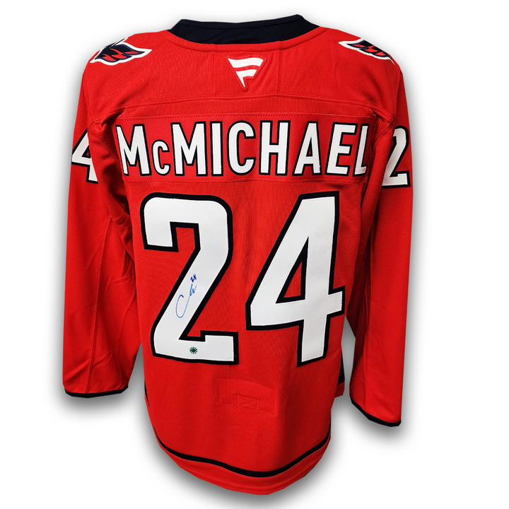 Connor McMichael Autographed Washington Capitals Home Fanatics Premium Jersey