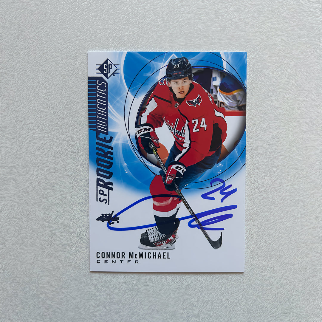 2020-21 UD SP Rookie Authentics #127 CONNOR MCMICHAEL Autographed Rookie Card