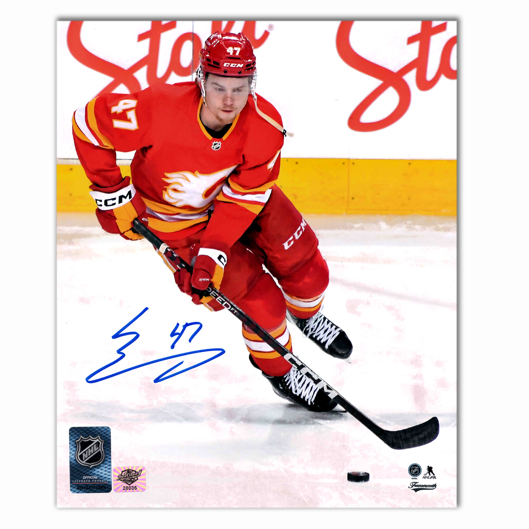 Connor Zary Autographed Calgary Flames Home 8x10 Photo