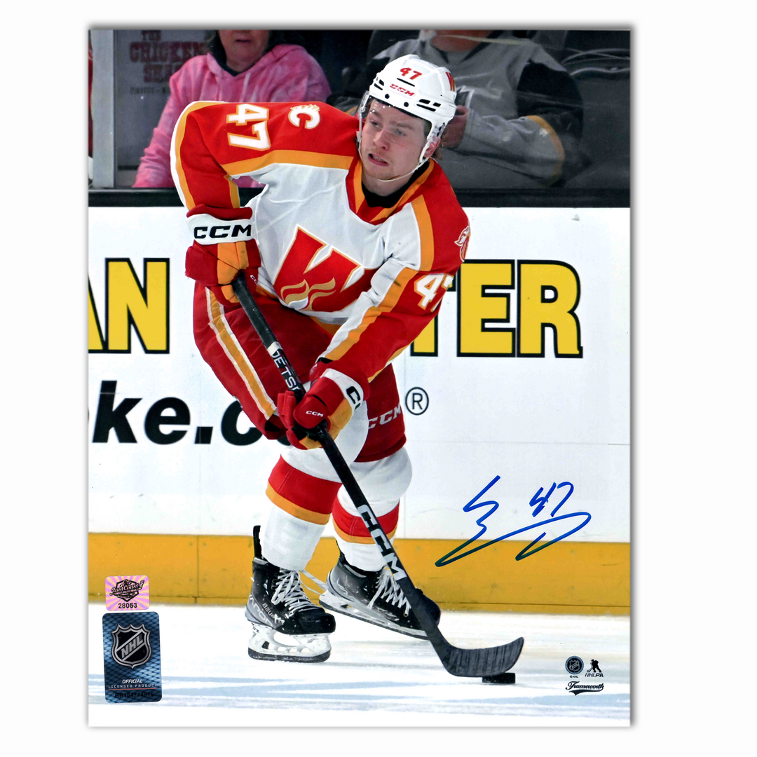 Connor Zary Autographed Calgary Wranglers Home 8x10 Photo