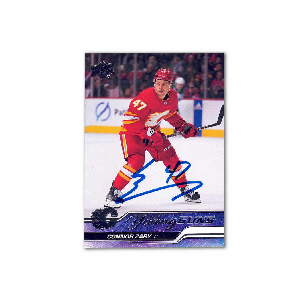 2023-24 UD Young Guns #496 CONNOR ZARY Autographed Rookie Card