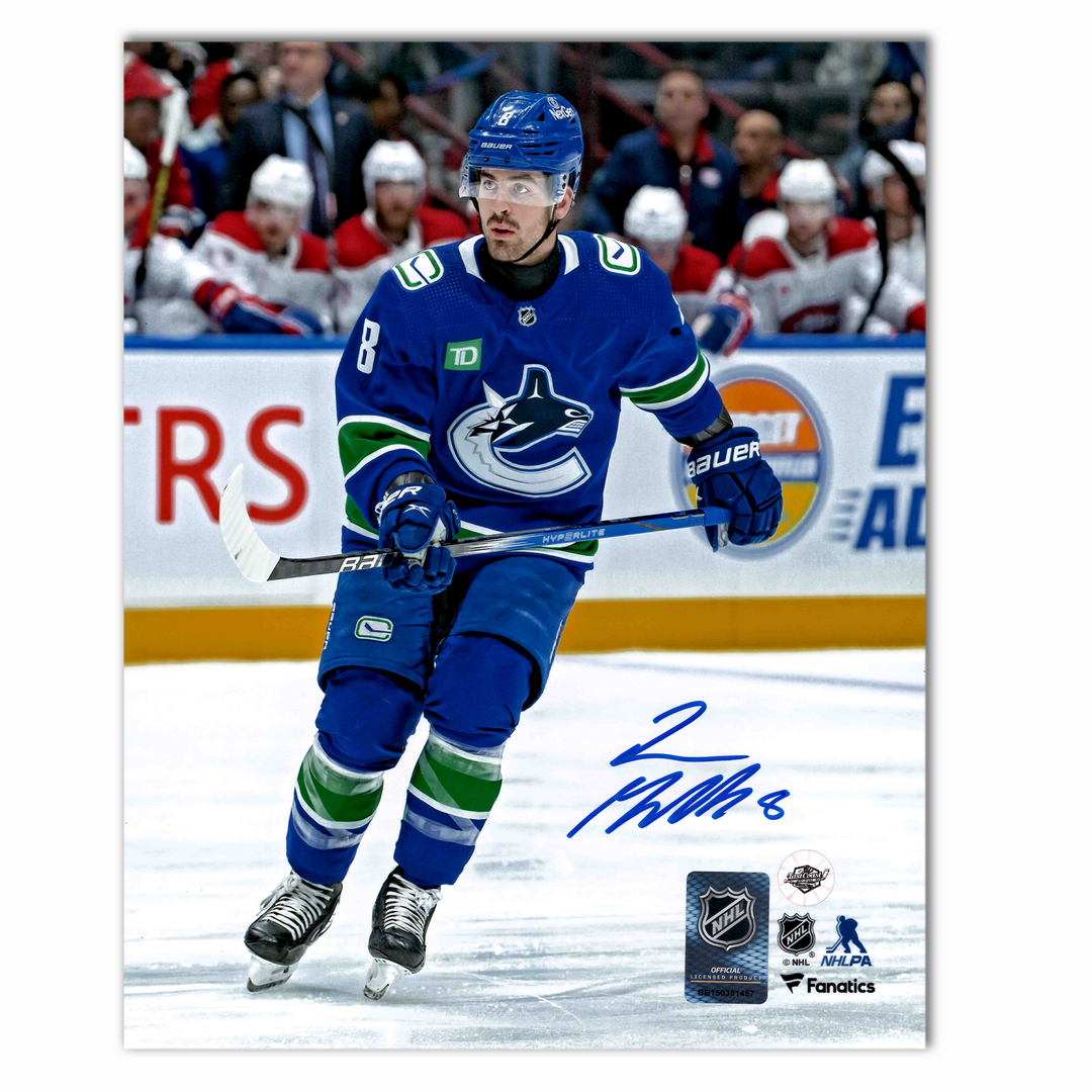 Conor Garland Autographed Vancouver Canucks Home 8x10 Photo