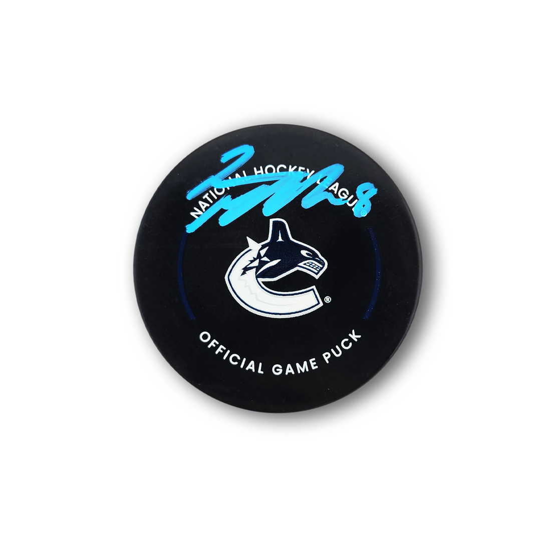 Conor Garland Autographed Vancouver Canucks Official Hockey Puck