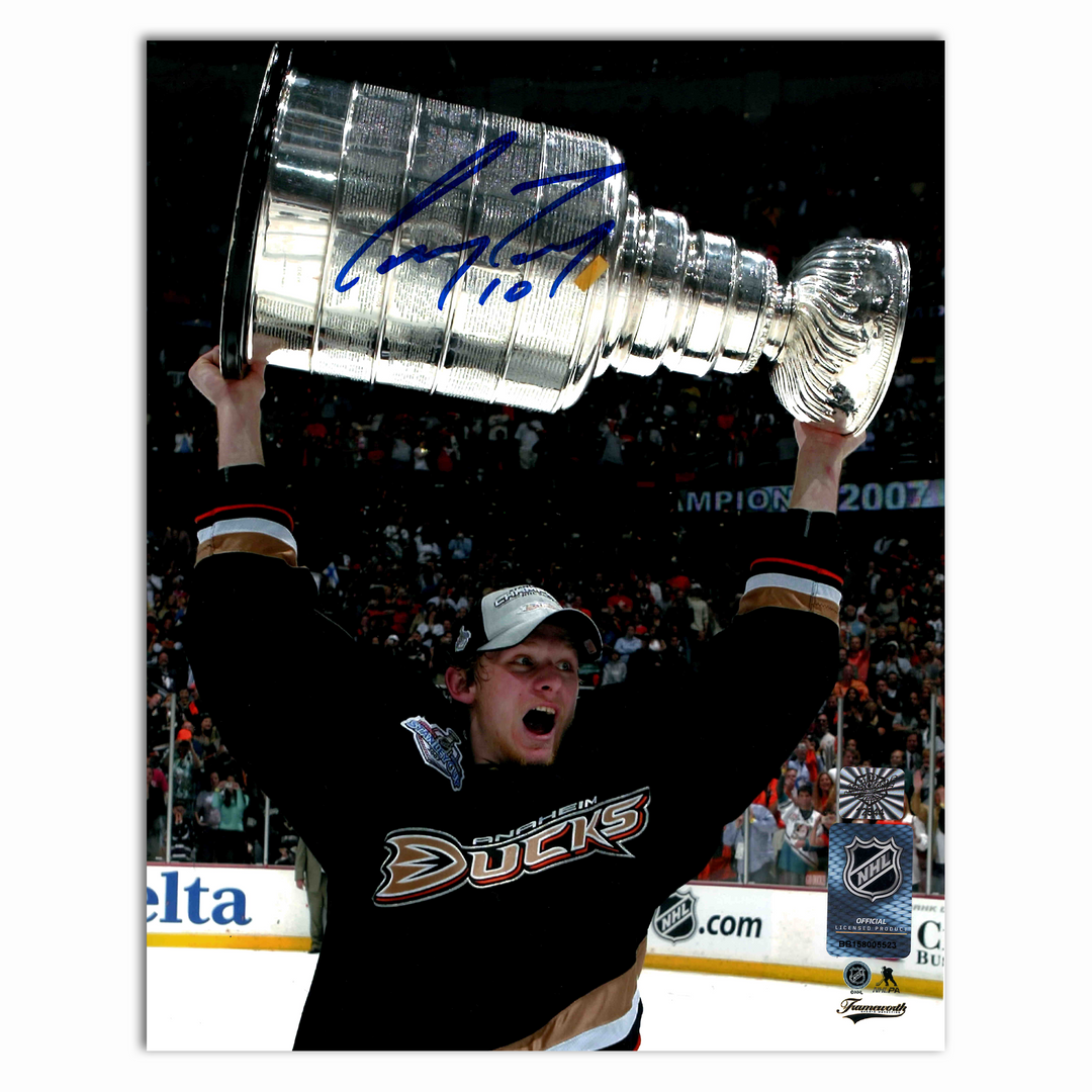 Corey Perry Autographed Anaheim Ducks 2007 Stanley Cup Champions 8x10 Photo