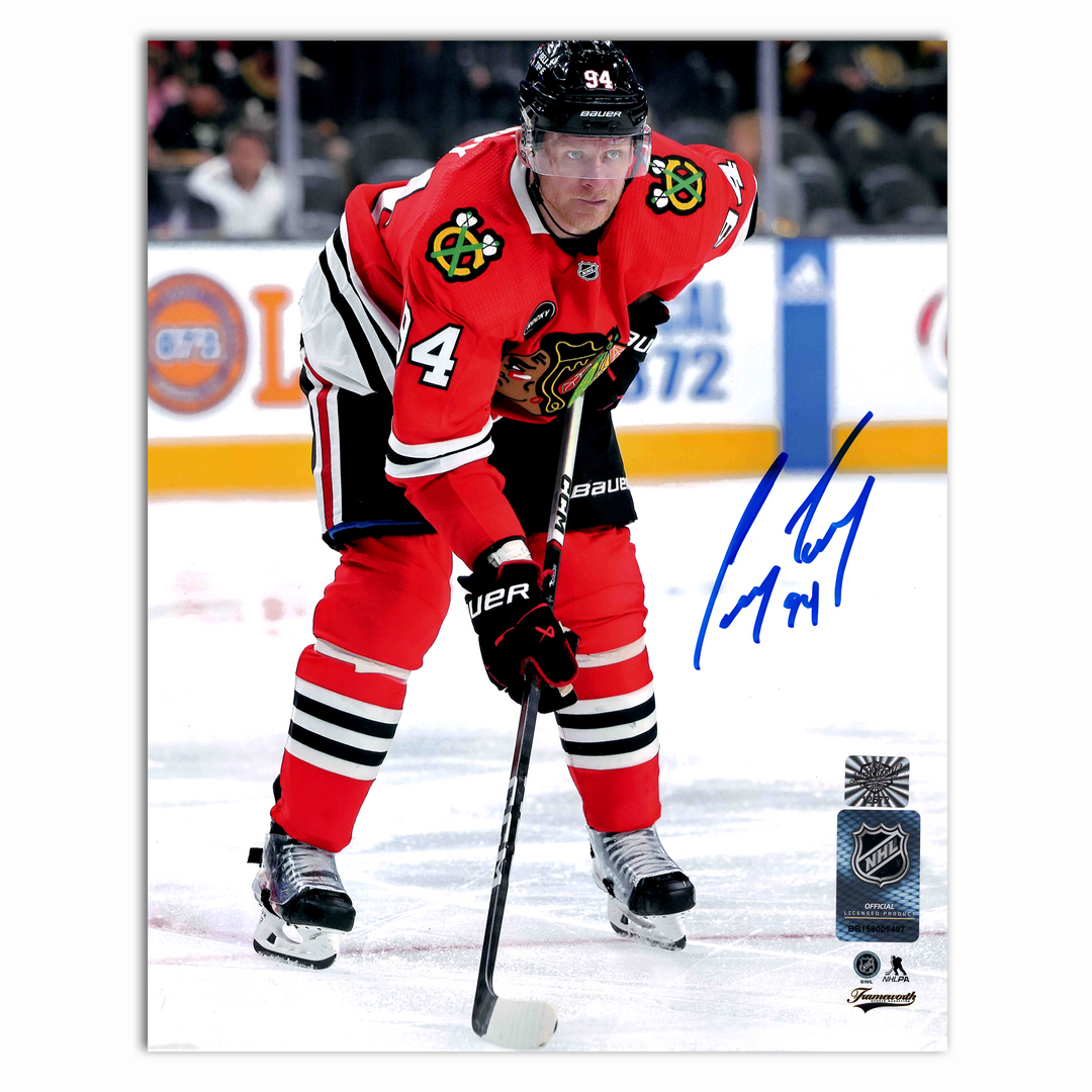 Corey Perry Autographed Chicago Blackhawks Home 8x10 Photo