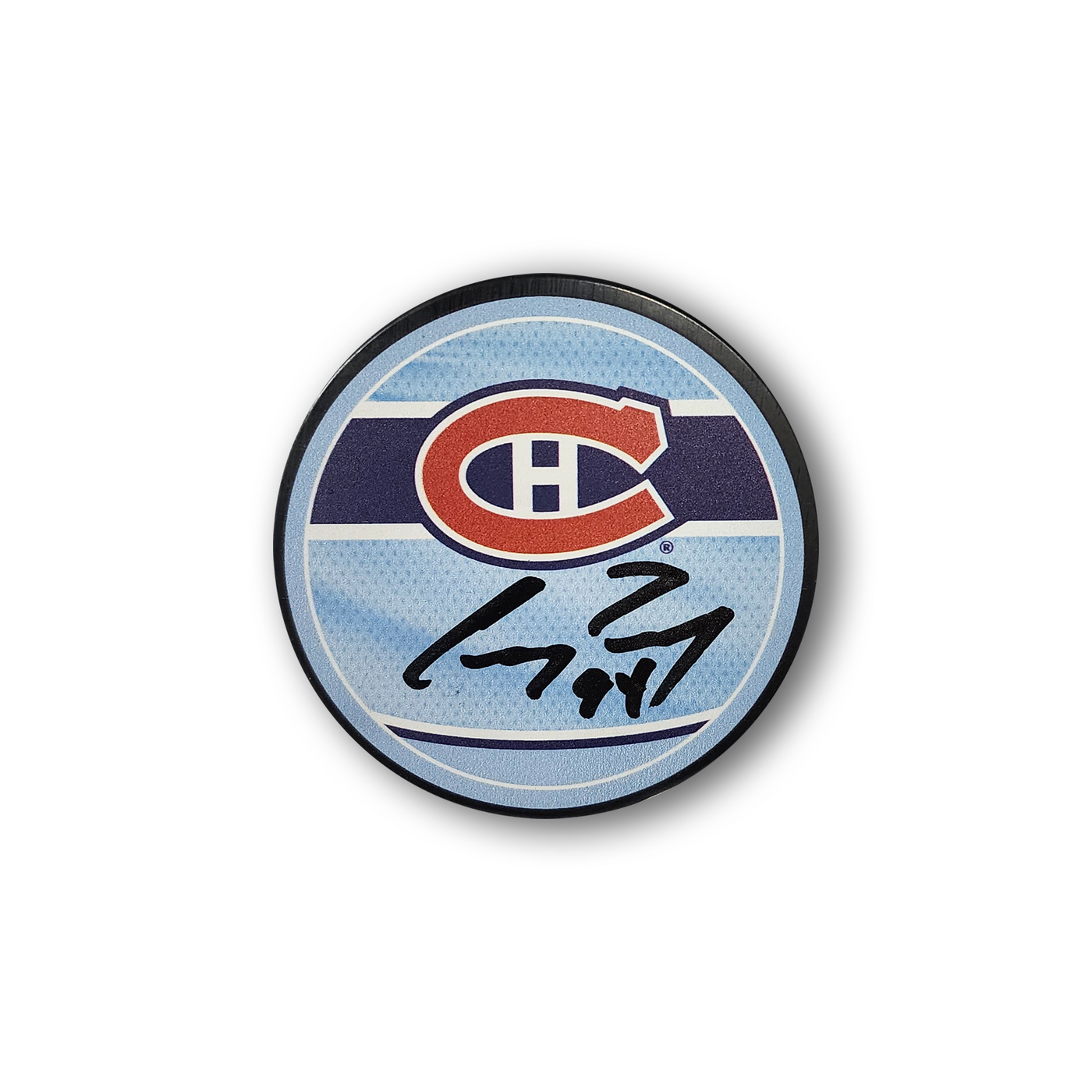 Corey Perry Autographed Montreal Canadiens Reverse Retro Hockey Puck