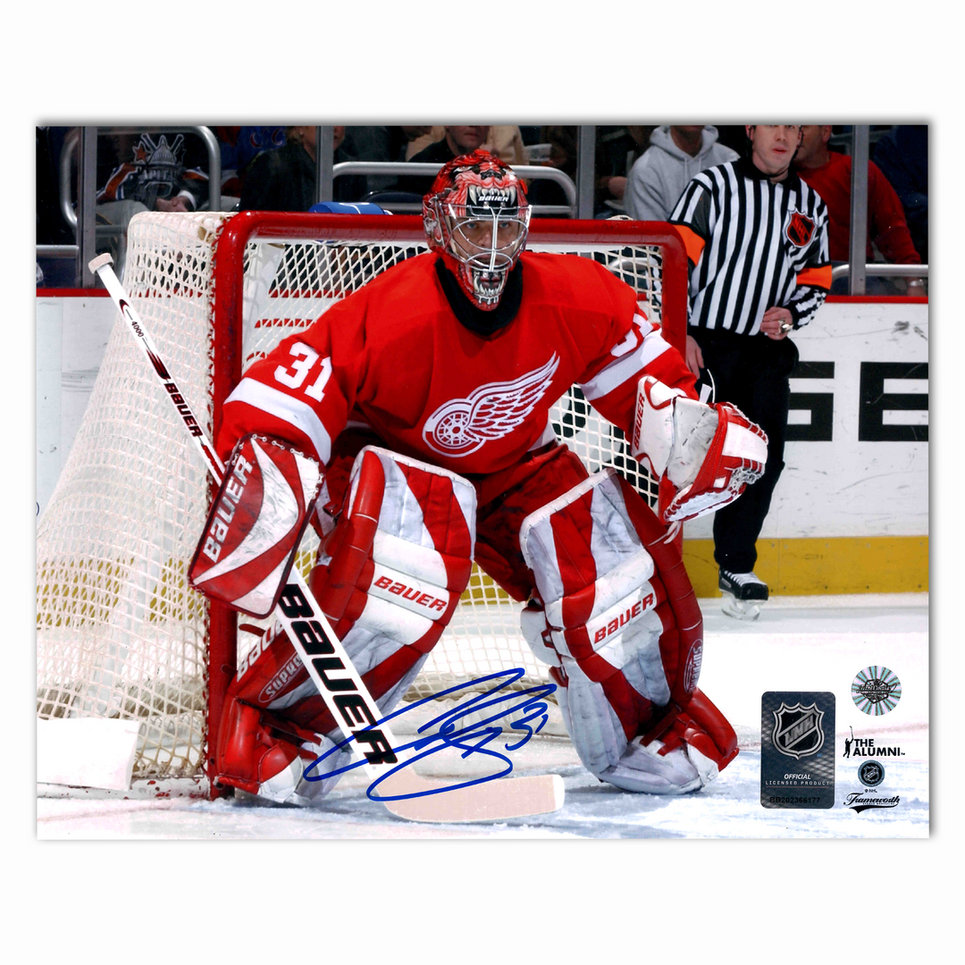 Curtis Joseph Autographed Detroit Red Wings Home Horizontal 8x10 Photo