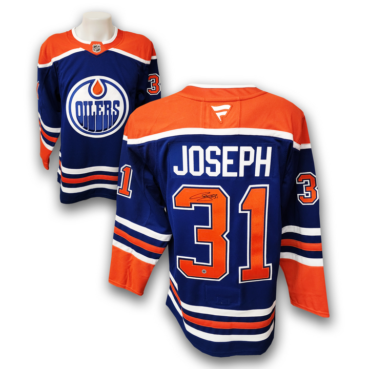 Curtis Joseph Autographed Edmonton Oilers Home Fanatics Premium Jersey