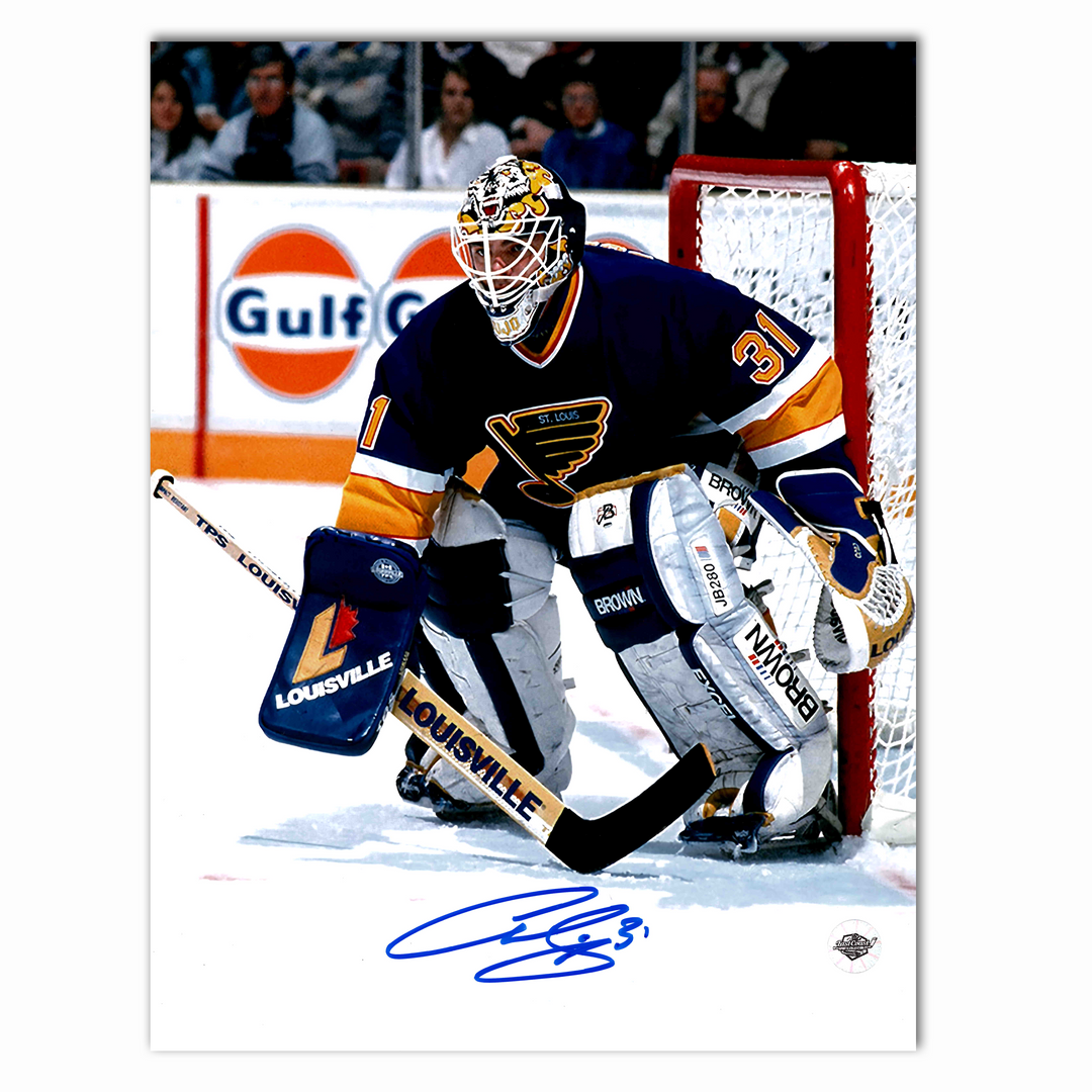 Curtis Joseph Autographed St. Louis Blues 8x10 Photo