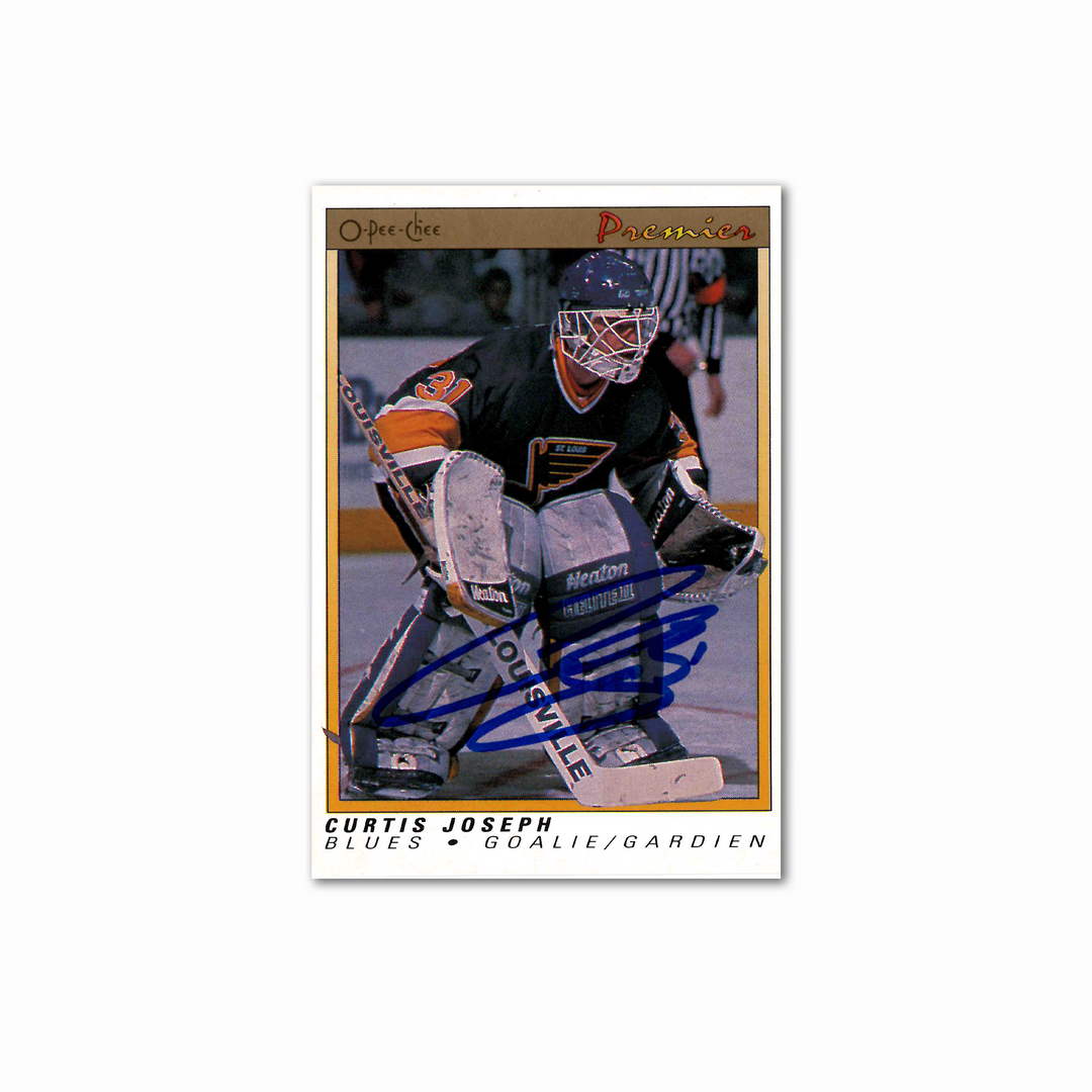 Curtis Joseph Autographed 1990-91 O-Pee-Chee Premier #51 Rookie Card