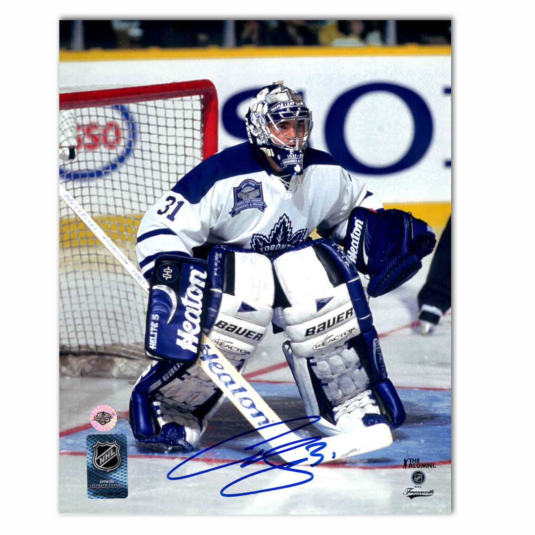 Curtis Joseph Autographed Toronto Maple Leafs Away 8x10 Photo