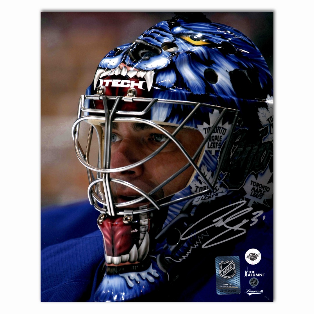 Curtis Joseph Autographed Toronto Maple Leafs Close Up 8x10 Photo